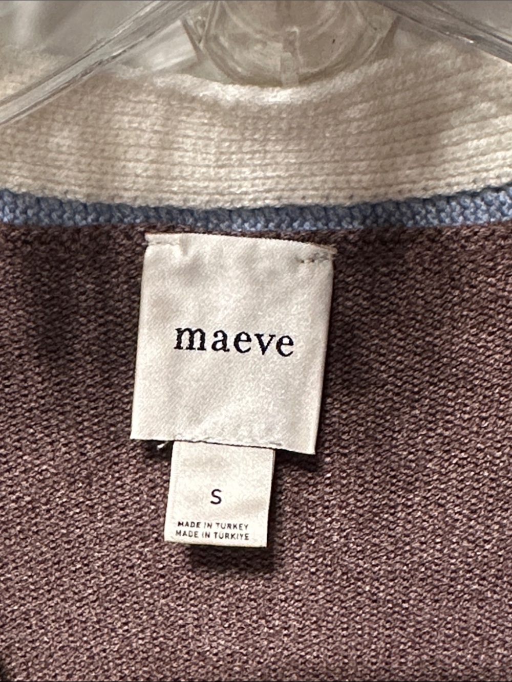 Maeve Anthropologie
Brown Argyle Bow Button Longline
Cardigan Sweater Sz S New - Picture 2 of 5